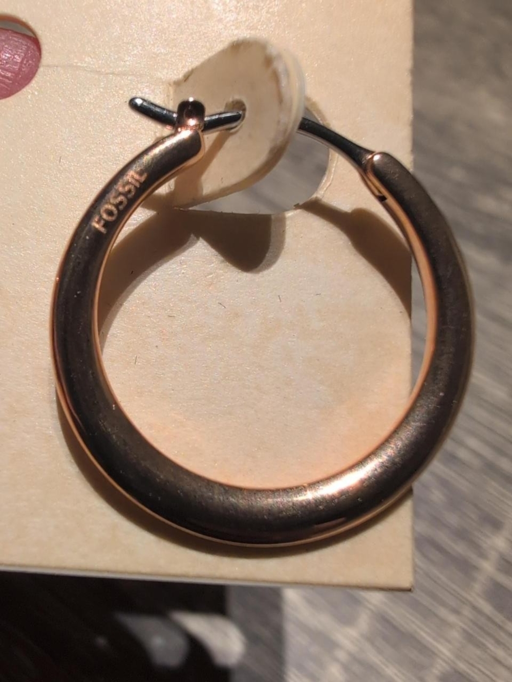 Fossil gold hoop earrings Retail $28 - Picture 2 of 3